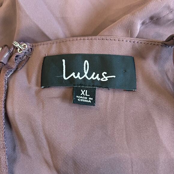 Lulus Reinette Mauve Purple Midi Dress Party Cocktail Wedding Bridesmaid Size XL - Picture 6 of 8